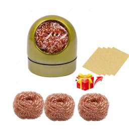 Soldering Iron Tip Cleaner Desoldering Cleaning Ball Tin Remover Soldering Iron Mesh Filter Welding Metal Wire Stand Steel Ball