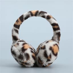 Winter Warm Thickened Ear Muffs Foldable Leopard Print Earmuffs Men and Women Windproof Frostproof Earlap Simple Plush Hairband