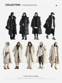 CHIC VEN Women Long Down Coats Hooked Loose New Solid Woman Down Jacket Thick Soft Warm Female Overcoat Autumn Winter 2025