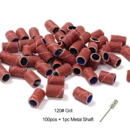50/100pcs Nail Sanding Ring Bands Electric Manicure Nail Drill Bits 80/120/180/240 Grit UV Gel Polish Removal Accessory Tool