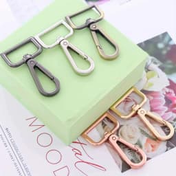 5pcs Metal Swivel Snap Hooks Lobster Lanyard Clasp for Strap Push Gate DIY Crafts Keychains Jewelry Purse Bag Making