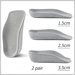 Memory Foam Height Increase Insoles for Men Women Shoes Flat Feet Arch Support Orthopedic Insoles Sneakers Heel Lift Shoe Pads