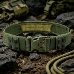 Adjustable Military Tactical Belt for Men, Wear Resistant Nylon Webbing Belt with Double Lock Safety Buckle, Outdoor Camping Hun