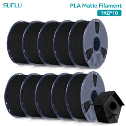 SUNLU PLA Matte 10KG1.75mm ±0.03mm 1KG/2.2LBS 3D Printer Filament PLA High Transparency Fast 2-7 Days Delivery RoHS Reach
