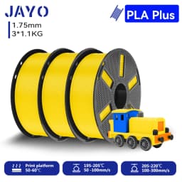 JAYO 3*1.1KG PLA + Filament 1.75MM PLA Plus 3D Printer Filament 1.1KG/roll For FDM Neatly Wound Coloful 3D Printing Material for 3D Printer & Pen