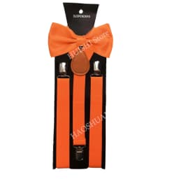 Suspenders Man Bowtie Solid Color Elastic PU Leather Suspenders For Man Belt Adjustable Straps For Wedding Bow Tie Accessories