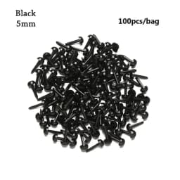 100Pcs 3-6MM Plastic Mini Safety Round Nose For Doll Teddy Dog Stuffed DIY Dolls Animals Plush Toys Eyes Accessories