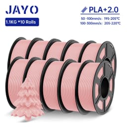 JAYO 3D Filament PLA + 2.0 10 Rolls Upgrade PLA plus 3D Printer Filament Neatly 3D Printing Material For FDM Multicolor