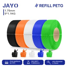 JAYO 5.5KG 3D PETG / High Speed Matte PETG / PLA Classic Printer Filament 1.75mm 3D Printer Filament Neatly Wound PETG for 3D