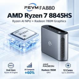 SZBOX FEVM FA880 Ryzen 7 8845HS MINI PC Laptop Windows 11 Pro DDR5 NVMe SSD WIFI6 BT5.2 2*USB 4.0 Desktop Gaming laptop Computer