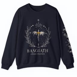 Fourth Wing Sweatshirt Basgiath War College Clothing Violet The Empyrean Series Fourth Wing Book Lover Apparel Women Pullover