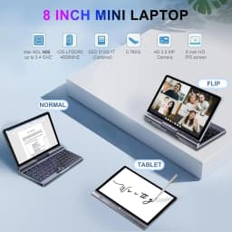 Portable Mini Laptop Windows 11 8 Inch Touch Screen Notebook N95 12GB+1TB IPS Netbook Win 11 Pro Mini PC Micro Computer