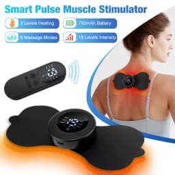 Smart Electric Neck Massager Set Back Cervical Patch 6 Modes 19 Levels Intensity Portable Home Use Massage Tools for Relieve Fatigue
