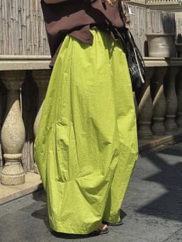 EAM High Elastic Waist Green Big Size Shaped Long Bloomers Pants New Trousers Women Fashion Tide Autumn 2026 1DJ1117