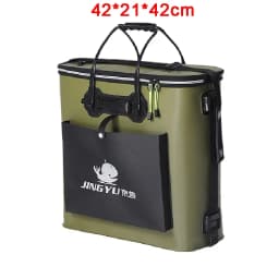 Portable Fishing Bag Water Bucket Storage Boxes Collapsible Thicken Live Fish Tank Water Bucket Outdoor Camping Fishing Tackle