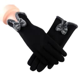 Women Plush Button Double Layer Cotton Touch Screen Driving Gloves Winter Cashmere Thicken Full Finger Cycling Warm Mittens G82