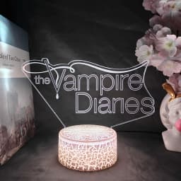 Laser Cut Engraved 3D Illusion Acrylic Lamp Popular TV Series Backlight 7 Color Changeable Christmas Gift Vampire Diaries