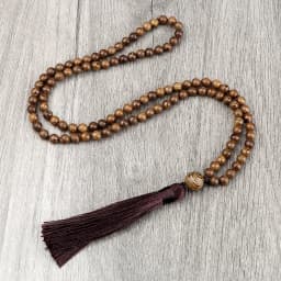 108 Mala Beaded Tassel Necklace Tiger Eyes Turquesa Meditation Yoga Jewelry Women Malachite Bohemian Ethnic Amazonite Necklace