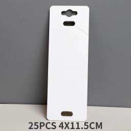 25PCS 4X11.5CM White Black Brown Blank Hanging Display Cardboard For Bracelets Jewelry Cards DIY Packages Wholesale Supplies