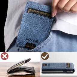 Push-out Card High Quality Faux Leather Card Holder Wallet Holder Large Capacity Can Hold 1-12 Cards 1 Photo Black/Brown/Blue