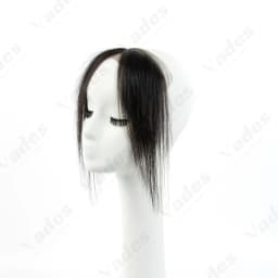 1Piece 100% Human Bangs Real Hairpiece Invisible Breathable Smooth Bangs for Women Daily Use Cover the High Hairline Sided