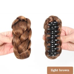 1pc Synthetic Bun Hairpiece Claw Clip Natural Texture Chignon Fake Hair Extension Hairpiece for Women Girls Daily Party Cosplay