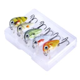 HENGJIA 5pcs 1.5g-2g 3cm Mini Crankbait Kit Artificial Wobblers Hard Bait Bass Trout Fishing Lure Tackle Pesca Peche Truite