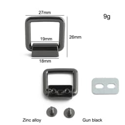 10/50/100PCS Metal Bag Side Hanger Square Ring For Handbag Strap Side Carabiner Clip Hook Chain Connector Buckle Accessories