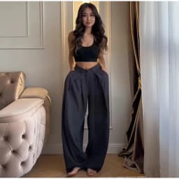 Solid Single Breasted Jacket Suit Loose Full Sleeve Lapel Jackets Wide Leg 2026 Spring New Chic Casual Women Loose All-match Set