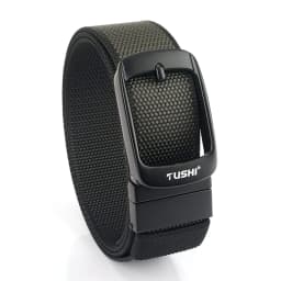 KOLBER New Reversible Belt for Men Alloy Silver Automatic Buckle Casual Belt Tight Nylon Outdoor Work Belt Black Waistband Male