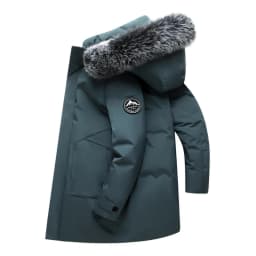 Autumn Winter Long Men Windproof Down Jacket Coats Mens Warm White Duck Down Hooded Jacket Parkas Multi Pockets Overcoat Male