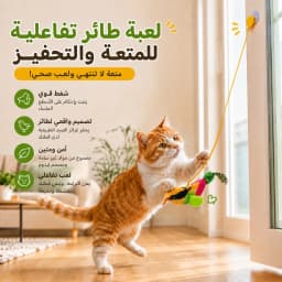 Interactive Hanging Cat Toy Bird Teaser with Elastic Rope Sound Catnip Indoor Wall-Mounted Toy for Cats Kittens Chasing Play