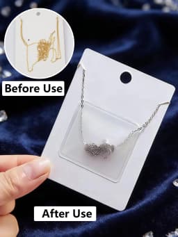 100pcs Self-Adhesive Necklace Chain Pockets, PVC Clear Pocket for DIY Jewelry Display Loose Chain Storage Necklace Supplies
