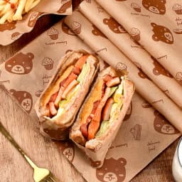 100PCs Waterproof And Oil Resistant Sandwich Packaging Paper Food Grade Oil Resistant Paper Bread Sandwich Sandwich Baking Tools