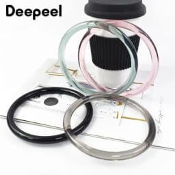 2/4Pcs Deepeel 10cm Acrylic Circular Handle for Bag Transparent Plastic Handbag Decorative Handles Resin Ring DIY Luggage Parts