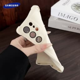 Four Corner Anti Falling Soft Magnetic Case Samsung Galaxy S25 S24 FE S23 Ultra Plus For Magsafe Wireless Charge Silicone Cover