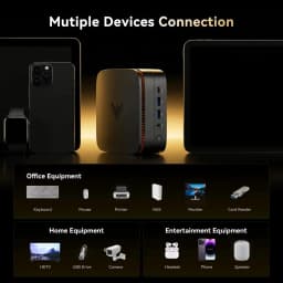 KAMRUI P1 AMD Ryzen 3 5400U Mini PC 16GB RAM 512GB Mini PC SSD Portable Gaming Mini Pc Wifi 5 Bluetooth 4.2 4K Triple Display Windows 11 Pro System Desktop Computer