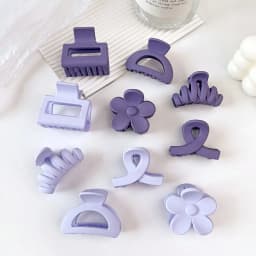 10Pcs Mutlicolor Small Hair Claw Clips Cute Flower Non Slip Jaw Clips 5 Style Banana Clips Hair Accessories for Women Girls