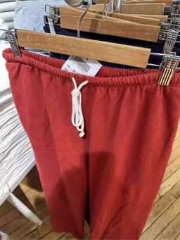 Red Drawstring Elastic Waist Oversized Retro Trouser Woman Casual Wide Leg Pant Loose Y2K Harajuku Sweatpants Cototn Blend