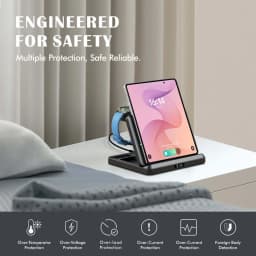 Foldable 3 in 1 Wireless Charger for Samsung Z Flip/Z Fold 8 Ultra/7/6/5/ Galaxy Watch 9/8/7/6 Buds4/3 Pro Fast Charging Station