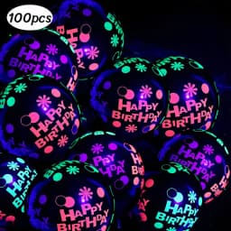 1Set Neon Balloons Neon Glow UV Glow Balloons Garland Arch Kit Fluorescent Globos Blacklight Birthday Party Decor Baby Shower