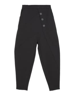 EAM High Elastic Waist Black Asymmetric Casual Pants New Loose Fit Trousers Women Fashion Tide Autumn 2026 1DF4643