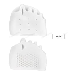 1 Pair Women's Silicone Gel Metatarsal Pads Five-Hole Honeycomb Forefoot Cushions Toe Separator Hallux Valgus Foot Care