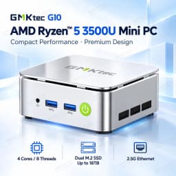GMKtec G10 GMKtec Mini PC AMD Ryzen 5 3500U DDR4 32GB 64GB NVMe SSD Triple Display HDMI DP Type-C WiFi 5 Windows 11 Pro