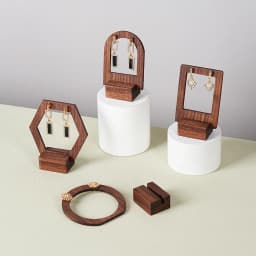 Wooden Jewelry  Rack Earring Display Stands Walnut Earrings Ear Stud Holder Organizer Jeweler Packaging Box Card Case