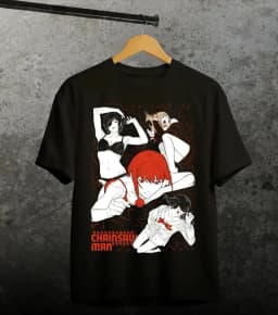 Chainsaw Man Anime Reze Denji Graphic Printed T-shirt Men's and Women's T-shirt Men's Top Sports T-shirt 2026 Summer New Tee