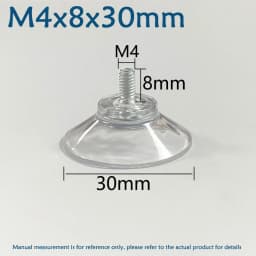 M4 M5 M6 M8 Transparent Suckers With Screw PVC Plastic Sucker Pad Holder Turn Nut Glass Table Tops Storage Tool Hooks