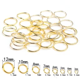 3-12mm Gold Silver Color Loops Open Jump Rings Metal Split Rings Connectors For Diy Jewelry Finding Making Accessories Supplies