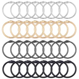 5Pcs Alloy Binder Rings Set Assorted Sizes Gold Color Loose Leaf Rings Multipurpose Book Rings for Office School DIY Crafts
