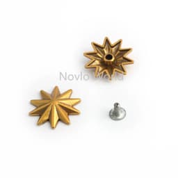 10-50-200pcs 20mm Old Gold Metal Studs Rivets Spikes Punk Rivet for Leather DIY Craft Parts Big Flower